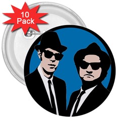 Blues Brothers  3  Buttons (10 Pack)  by Valentinaart