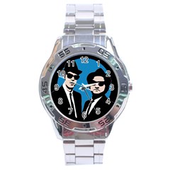 Blues Brothers  Stainless Steel Analogue Watch by Valentinaart