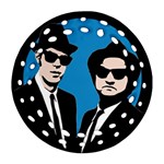 Blues Brothers  Round Filigree Ornament (Two Sides) Back