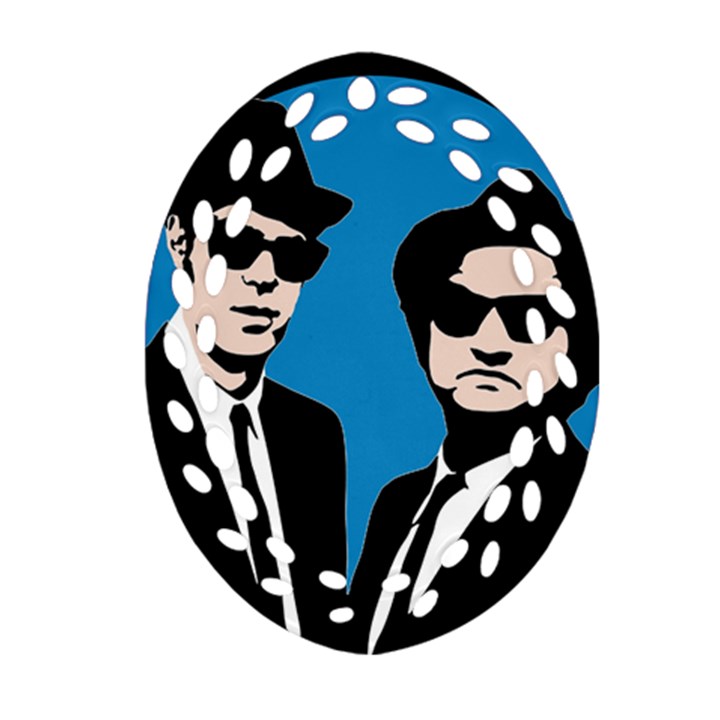 Blues Brothers  Oval Filigree Ornament (Two Sides)