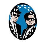 Blues Brothers  Oval Filigree Ornament (Two Sides) Back