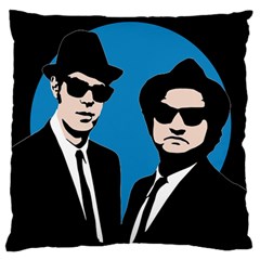 Blues Brothers  Large Cushion Case (one Side) by Valentinaart