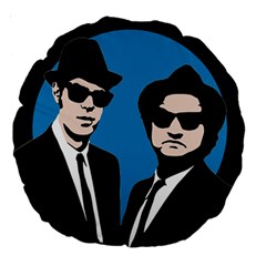 Blues Brothers  Large 18  Premium Round Cushions by Valentinaart