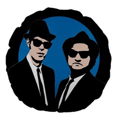 Blues Brothers  Large 18  Premium Flano Round Cushions by Valentinaart