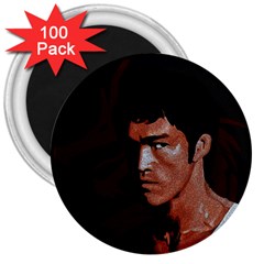 Bruce Lee 3  Magnets (100 Pack) by Valentinaart