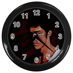 Bruce Lee Wall Clocks (black) by Valentinaart