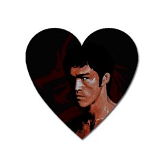 Bruce Lee Heart Magnet by Valentinaart