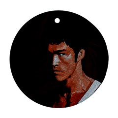 Bruce Lee Round Ornament (two Sides) by Valentinaart