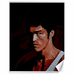 Bruce Lee Canvas 12  X 16   by Valentinaart