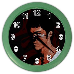 Bruce Lee Color Wall Clocks by Valentinaart