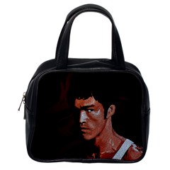 Bruce Lee Classic Handbags (one Side) by Valentinaart