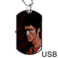 Bruce Lee Dog Tag Usb Flash (one Side) by Valentinaart