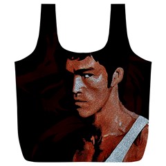 Bruce Lee Full Print Recycle Bags (l)  by Valentinaart