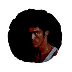 Bruce Lee Standard 15  Premium Flano Round Cushions by Valentinaart