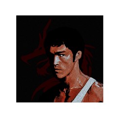 Bruce Lee Small Satin Scarf (square) by Valentinaart