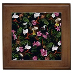 Tropical Pattern Framed Tiles by Valentinaart