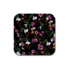 Tropical Pattern Rubber Square Coaster (4 Pack)  by Valentinaart