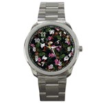 Tropical pattern Sport Metal Watch Front