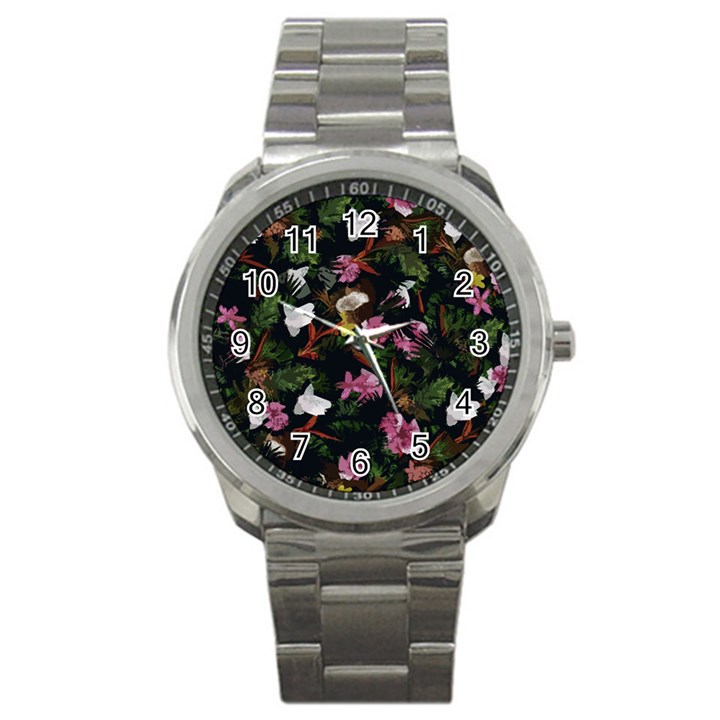 Tropical pattern Sport Metal Watch