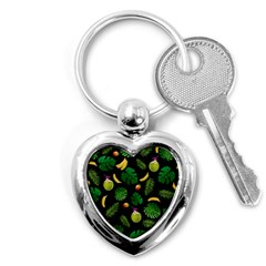 Tropical Pattern Key Chains (heart)  by Valentinaart