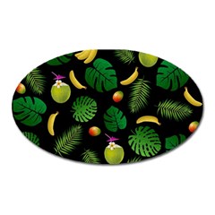 Tropical pattern Oval Magnet