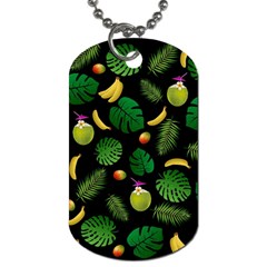 Tropical Pattern Dog Tag (one Side) by Valentinaart