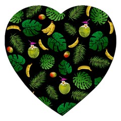 Tropical pattern Jigsaw Puzzle (Heart)