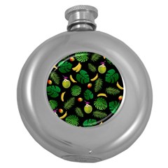 Tropical Pattern Round Hip Flask (5 Oz) by Valentinaart