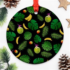 Tropical pattern Round Ornament (Two Sides)