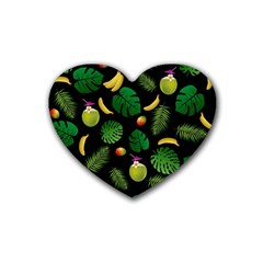 Tropical pattern Heart Coaster (4 pack) 