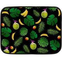 Tropical Pattern Fleece Blanket (mini) by Valentinaart