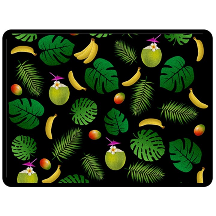 Tropical pattern Fleece Blanket (Large) 