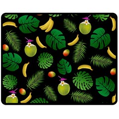 Tropical pattern Fleece Blanket (Medium) 