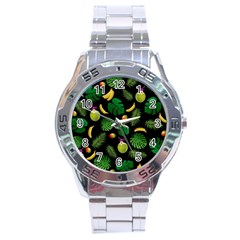 Tropical pattern Stainless Steel Analogue Watch