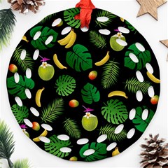 Tropical Pattern Ornament (round Filigree) by Valentinaart