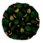 Tropical pattern Large 18  Premium Flano Round Cushions Front