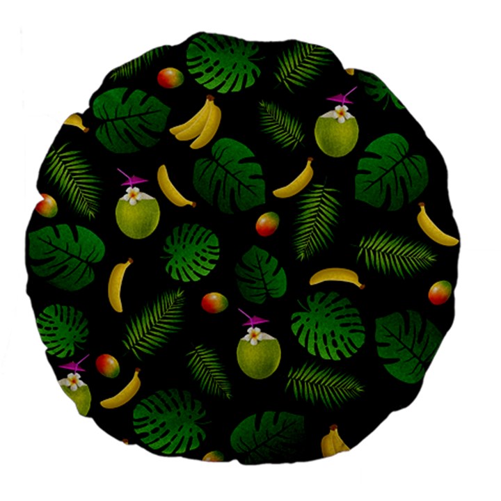 Tropical pattern Large 18  Premium Flano Round Cushions