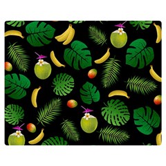 Tropical Pattern Double Sided Flano Blanket (medium)  by Valentinaart