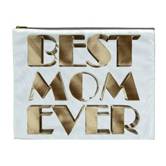 Best Mom Ever Gold Look Elegant Typography Cosmetic Bag (xl) by yoursparklingshop