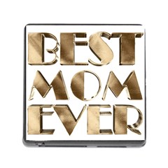 Best Mom Ever Gold Look Elegant Typography Memory Card Reader (square) by yoursparklingshop