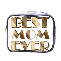 Best Mom Ever Gold Look Elegant Typography Mini Toiletries Bags by yoursparklingshop