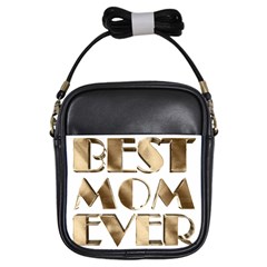 Best Mom Ever Gold Look Elegant Typography Girls Sling Bags by yoursparklingshop