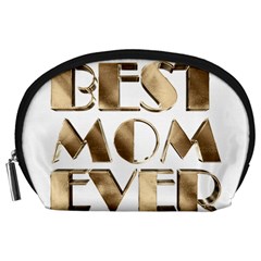 Best Mom Ever Gold Look Elegant Typography Accessory Pouches (large)  by yoursparklingshop