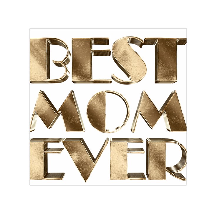 Best Mom Ever Gold Look Elegant Typography Small Satin Scarf (Square)