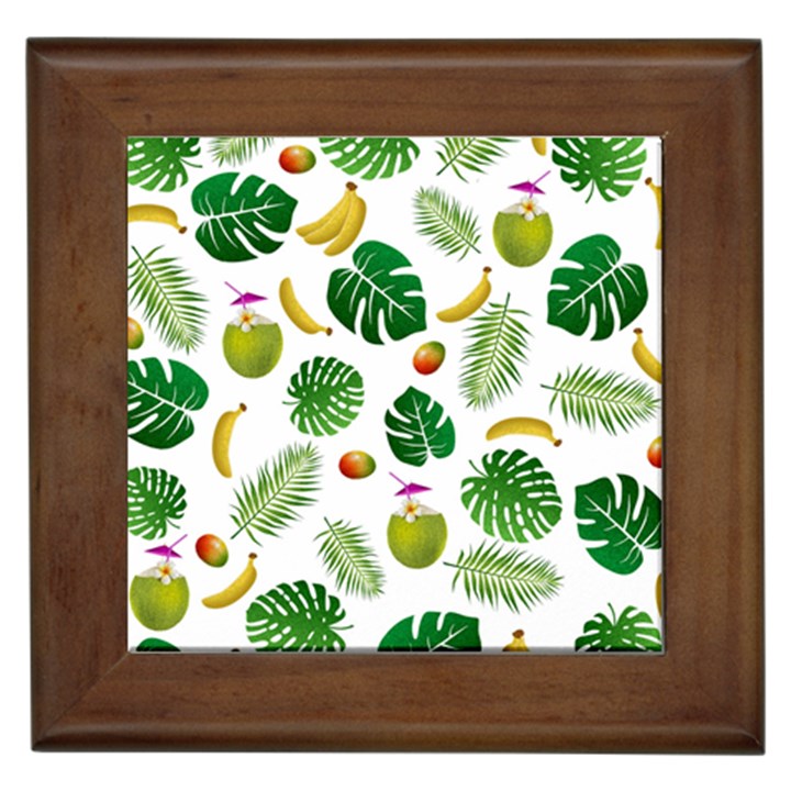 Tropical pattern Framed Tiles