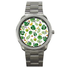 Tropical pattern Sport Metal Watch