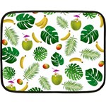 Tropical pattern Double Sided Fleece Blanket (Mini)  35 x27  Blanket Back