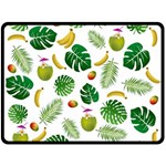 Tropical pattern Fleece Blanket (Large)  80 x60  Blanket Front