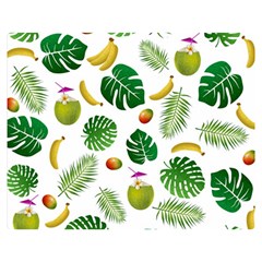 Tropical pattern Double Sided Flano Blanket (Medium) 