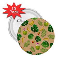 Tropical Pattern 2 25  Buttons (10 Pack)  by Valentinaart